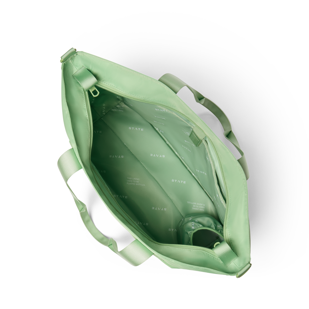 STATE Bags Graham Tote Green Interior View Click to Zoom
