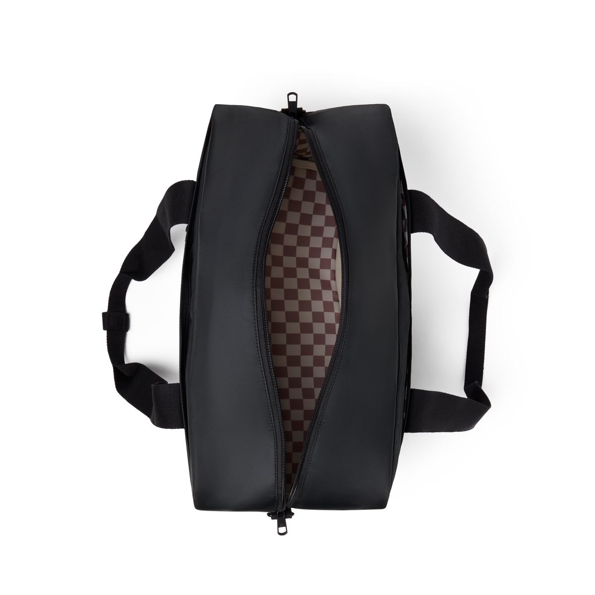 STATE Bags Wellington Weekender Medium Black Overhead Interior View Click to Zoom