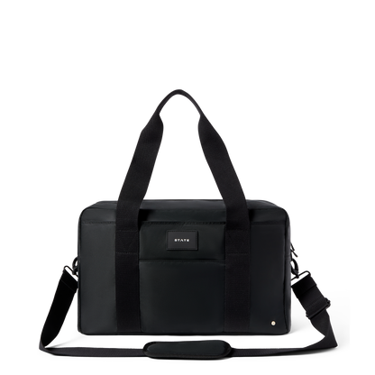 STATE Bags Wellington Weekender Medium Black Front View Click to Zoom