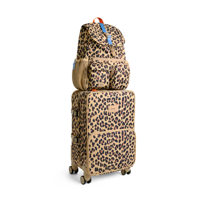 STATE Bags Logan Carry-On Suitcase Leopard Bundle Front View Click to Zoom