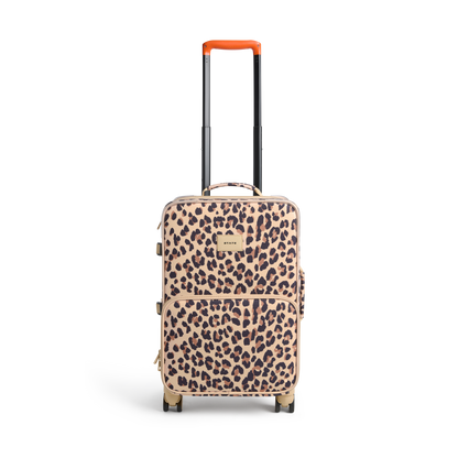 STATE Bags Logan Carry-On Suitcase Leopard Front View Click to Zoom