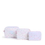STATE x LoveShackFancy Travel Pouch Set of Three Confetti Bloom Front View Click to Zoom