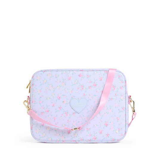 STATE x LoveShackFancy Allen Laptop Case Wildflower Blue front view click to zoom