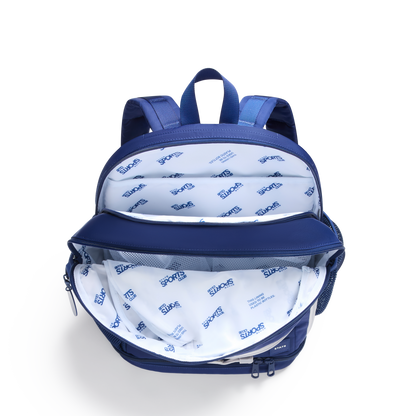 STATE Bags Lenox Tennis Bag Navy Side Overhead Interior View Click to Zoom