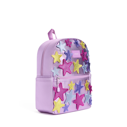 STATE Bags Kane Kids Backpack Metallic 3D Stars Side View Click to Zoom