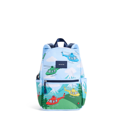 STATE Bags Kane Kids Mini Backpack Recycled Polycanvas Helicopters Front View Click to Zoom