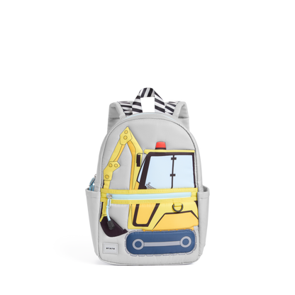 STATE Bags Kane Kids Mini Backpack Nylon Puffer Construction Truck Front View Click to Zoom