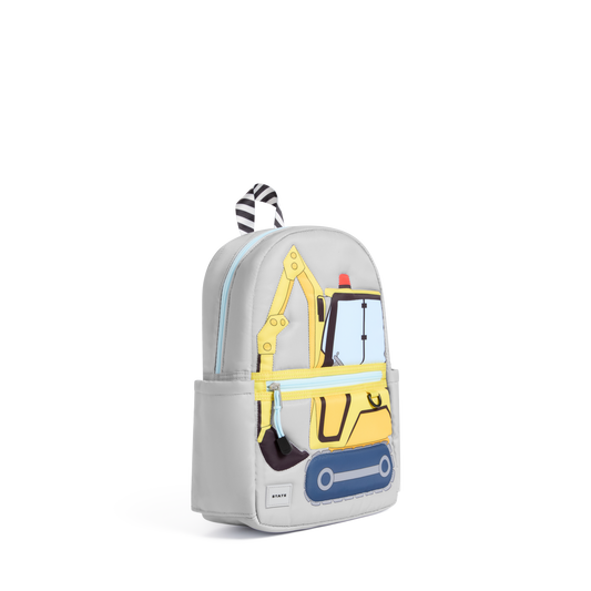STATE Bags Kane Kids Mini Backpack Nylon Puffer Construction Truck Side View Click to Zoom