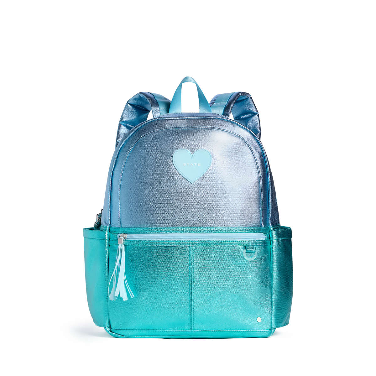 STATE Bags Kane Backpack Blue/Turquoise Colorblock Front View Click to Zoom
