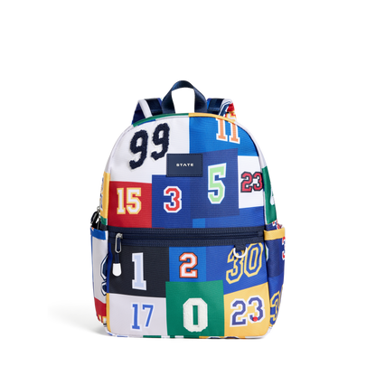 STATE Bags Kane Backpack Varsity Numbers Front View Click to Zoom