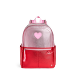 STATE Bags Kane Double Pocket Backpack Pink / Red Colorblock front view click to zoom