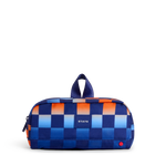 STATE Bags Clinton Pencil Case Blue Gradient Checkerboard Front View Click to Zoom