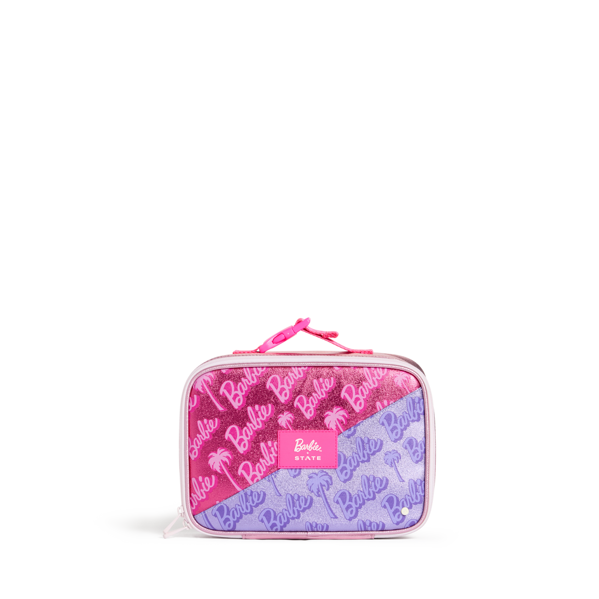 STATE x Barbie™ Rodgers Lunch Box Barbie Sequin Patchwork Front View Click to Zoom