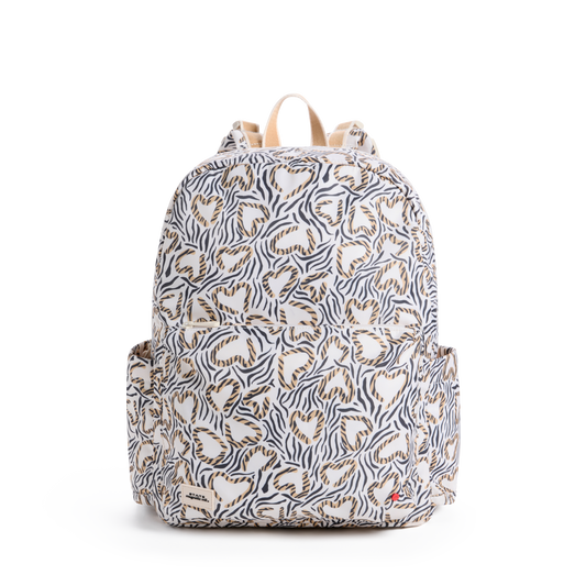 STATE x MagneticMe Lorimer Diaper Bag Leopard Hearts Front View Click to Zoom