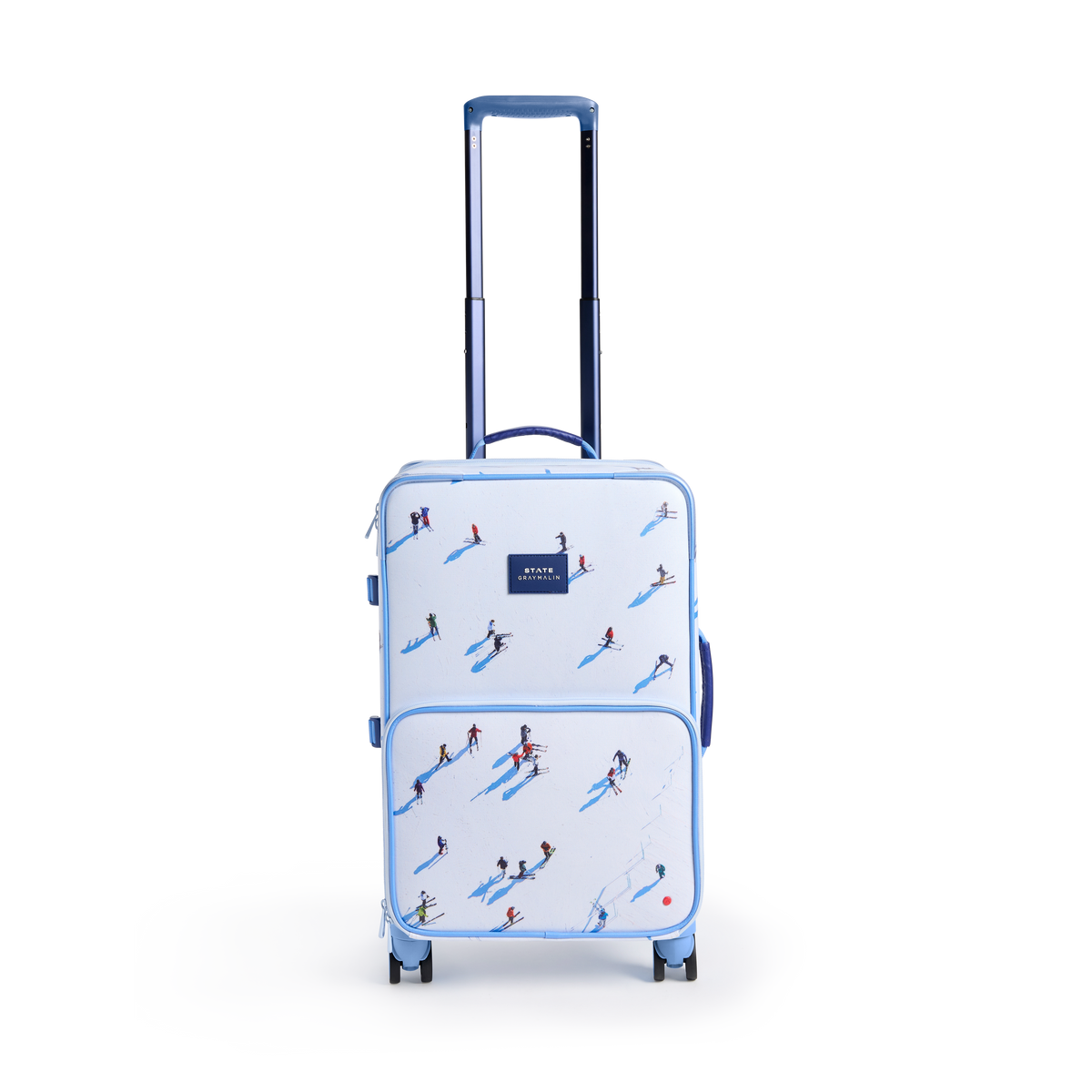 STATE x Gray Malin Logan Carry-On Suitcase Skiers Front View Click to Zoom