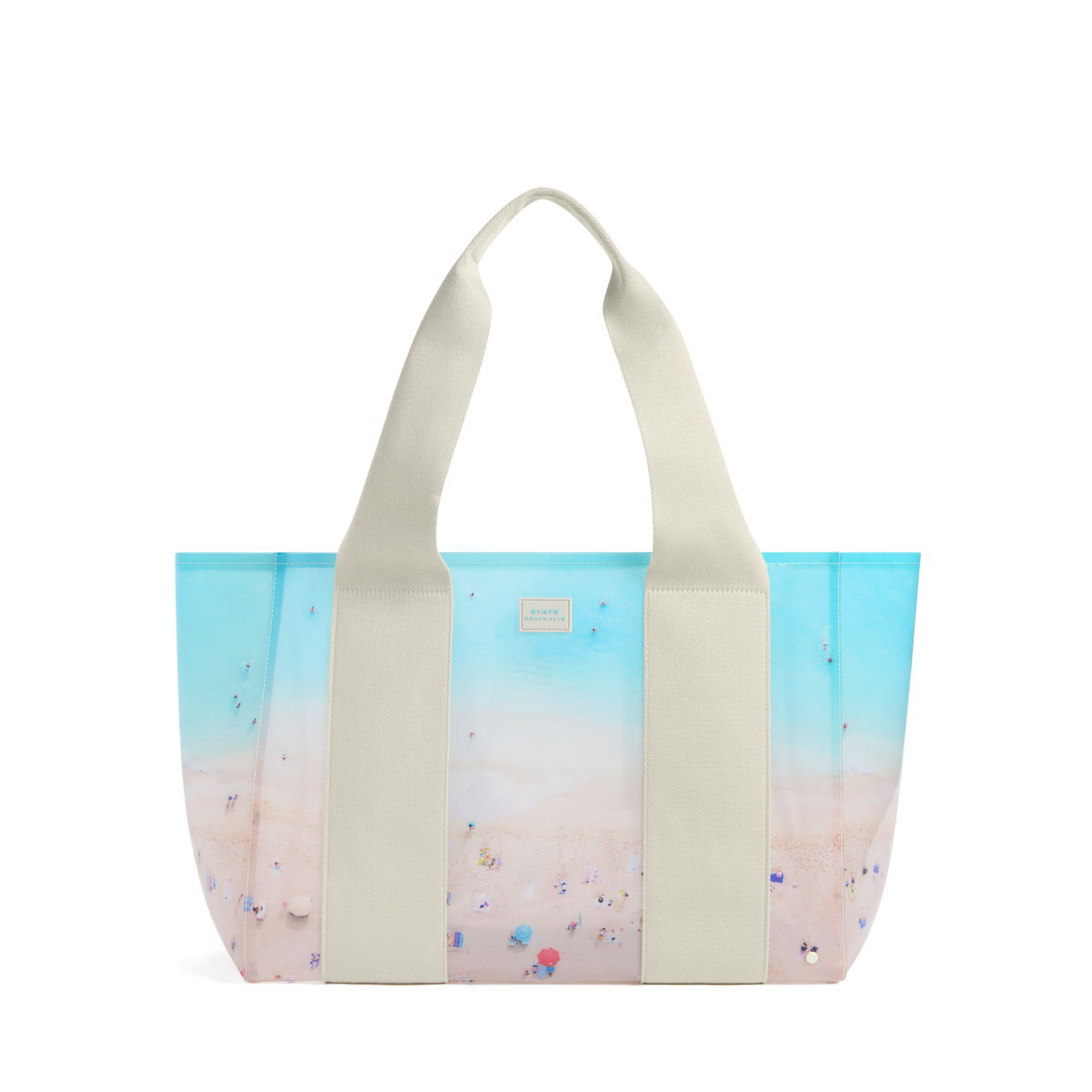 STATE x Gray Malin Wellington Cabana Tote Beach Umbrellas Front View Click to Zoom