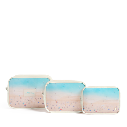 STATE x Gray Malin Travel Pouch Set of Three Front View Click to Zoom