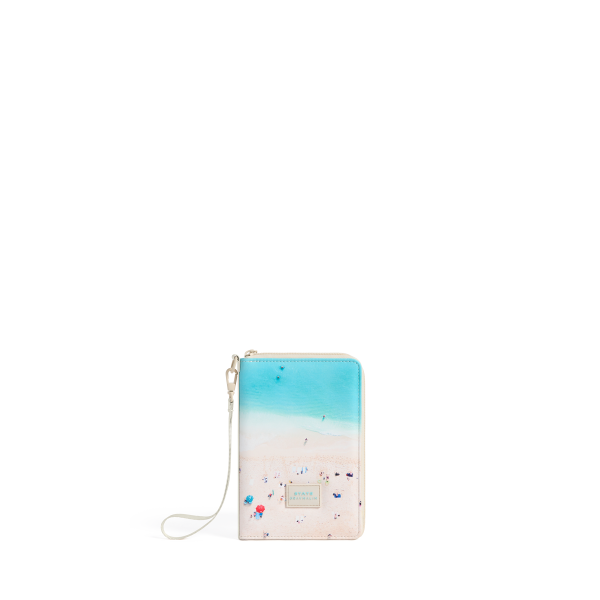 STATE x Gray Malin Bensen Passport Holder Beach Umbrellas Front View Click to Zoom