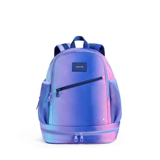 STATE Bags Ozzie Ball Bag Blue/Pink Gradient Front View Click to Zoom