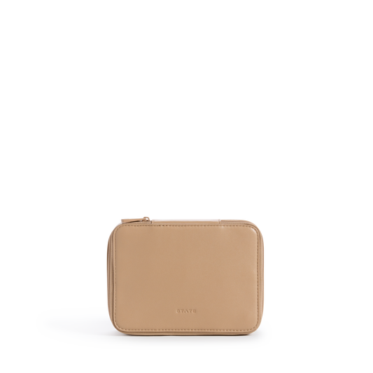 STATE Bags Auburn Jewelry Case Affogato Front View Click to Zoom