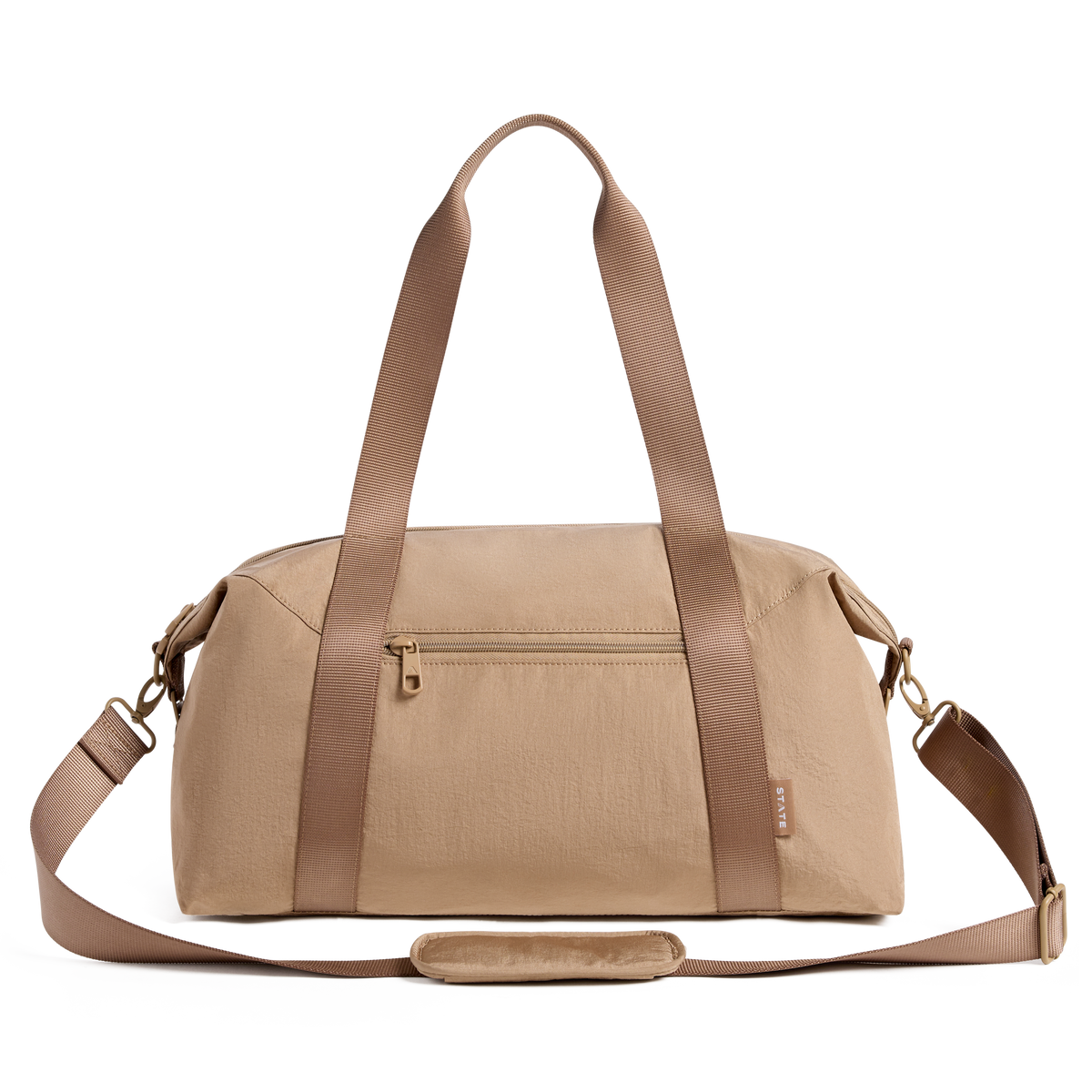 STATE Bags Harlow Carryall Crinkle Nylon Affogato Front View Click to Zoom