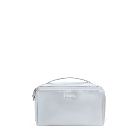 STATE Bags Peri Toiletry Kit Apple Leather Silver/Cobalt Front View Click to zoom