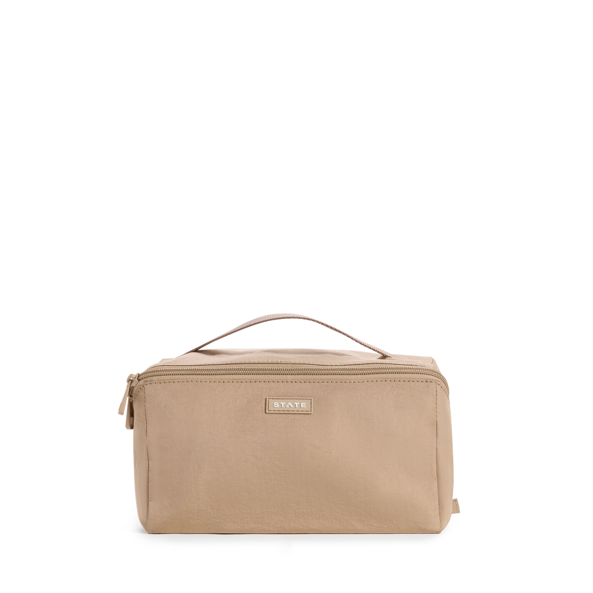 STATE Bags Peri Toiletry Kit Crinkle Nylon Affogato Front View Click to Zoom