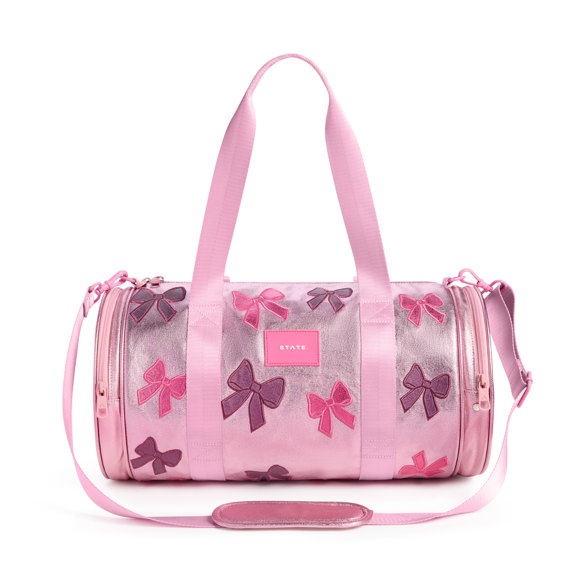 STATE Bags Felix Dance Duffle Patchwork Bows Front View Click to Zoom