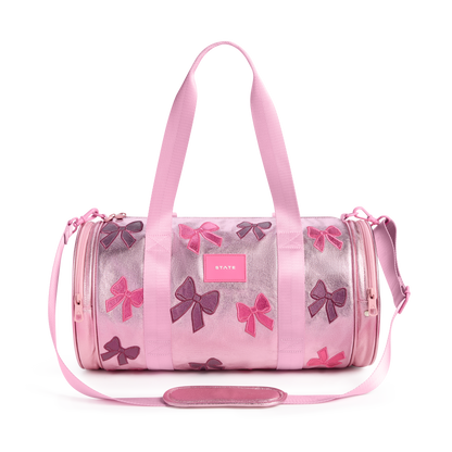 STATE Bags Felix Dance Duffle Patchwork Bows Front View Click to Zoom