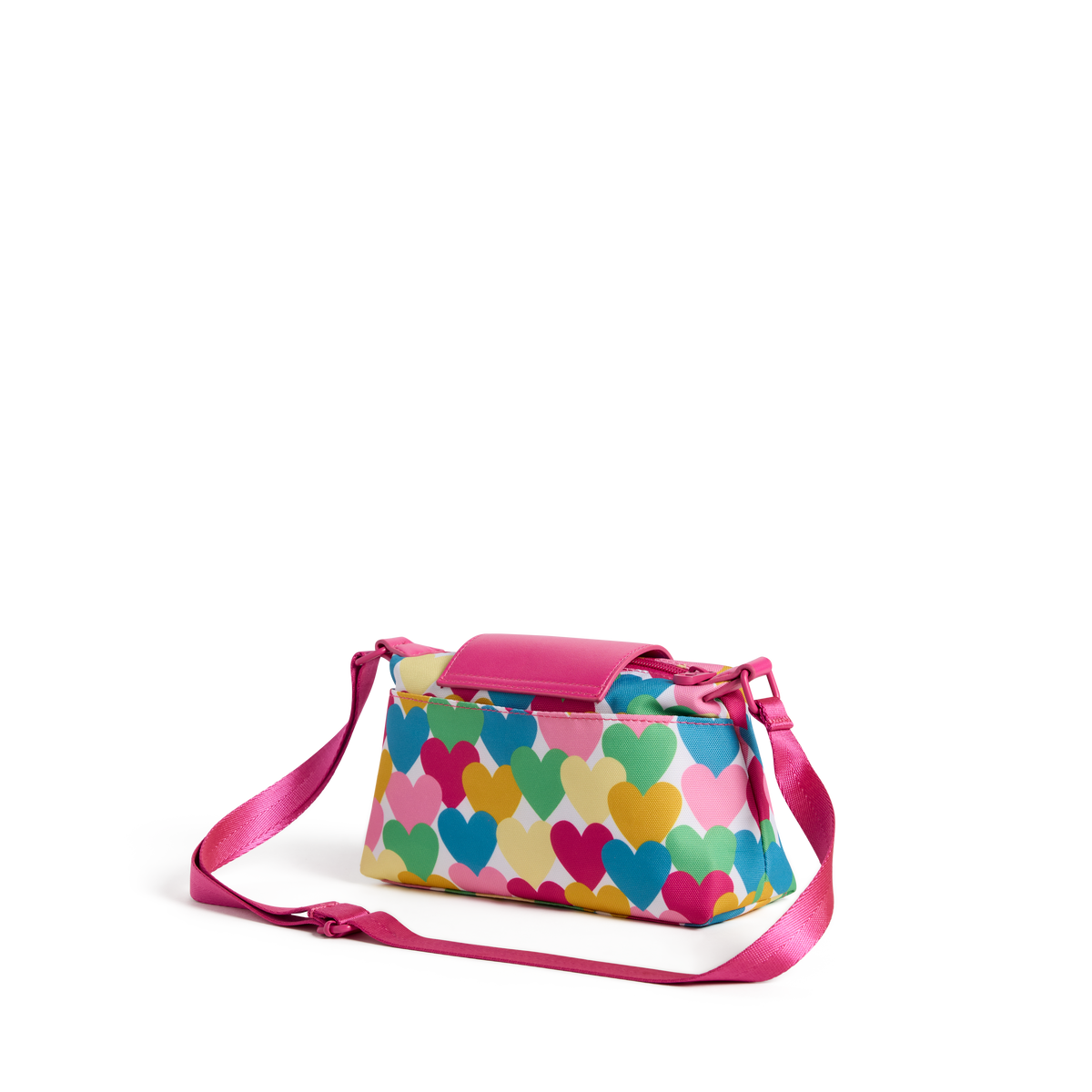 STATE Bags Chelsea Pouchette Happy Fuzzy Hearts Back View Click to Zoom