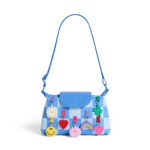 STATE Bags Chelsea Pouchette Charms Blue Check Front View Click to Zoom