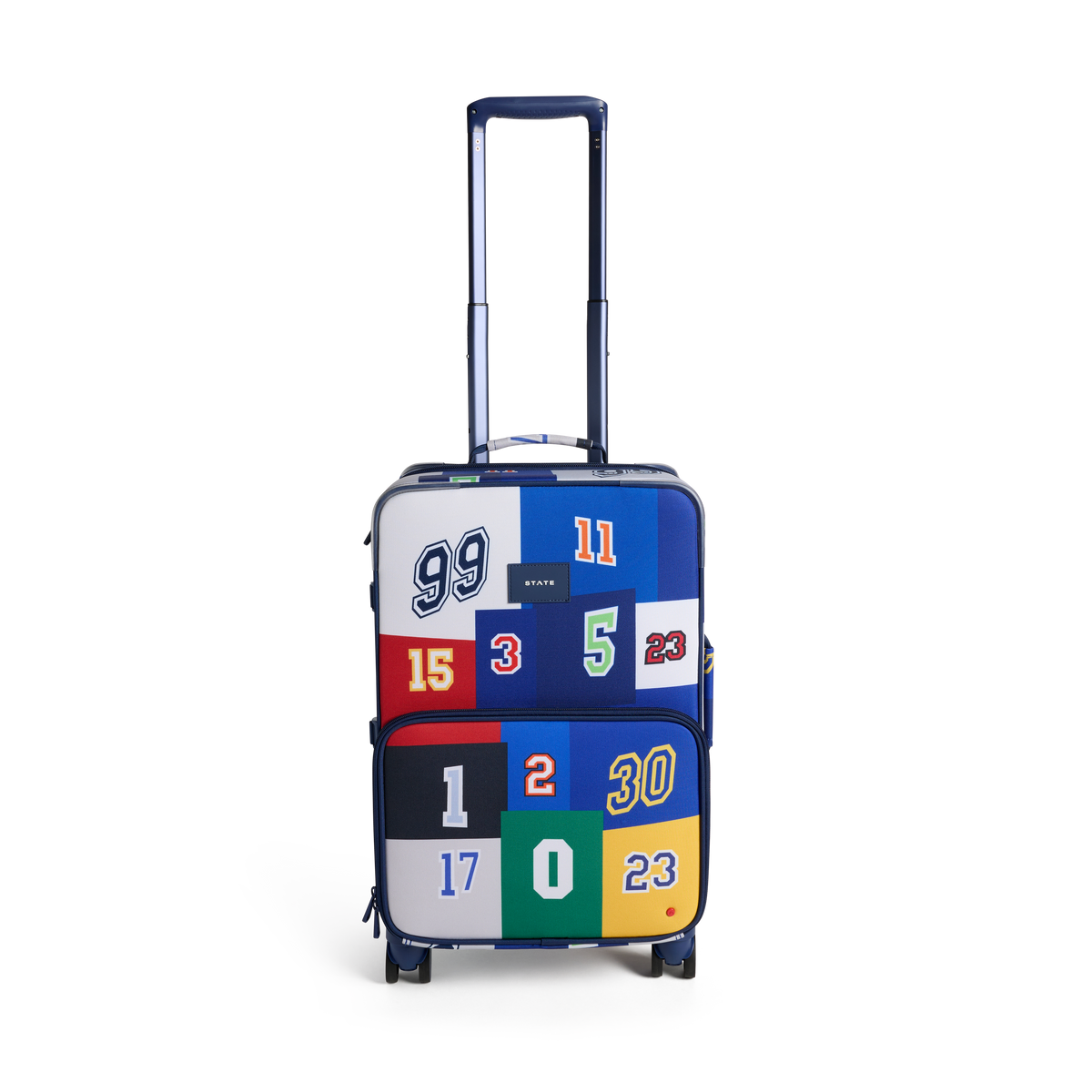STATE Bags Logan Carry-On Suitcase Varisty Numbers Front View Click to Zoom