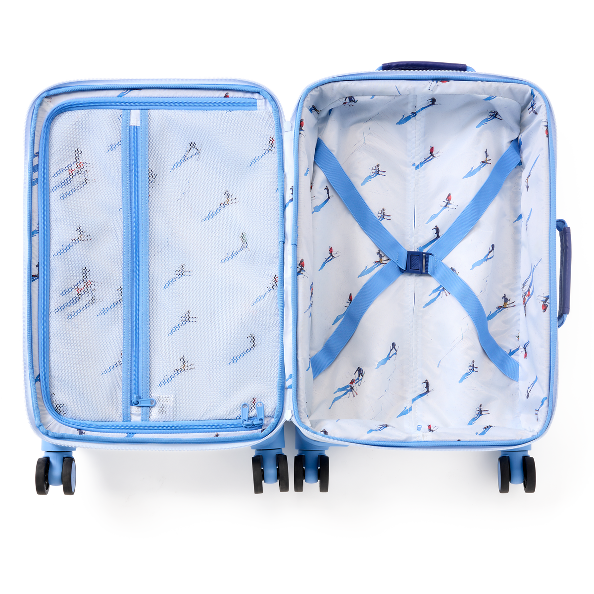 STATE x Gray Malin Logan Carry-On Suitcase Skiers Interior View Click to Zoom