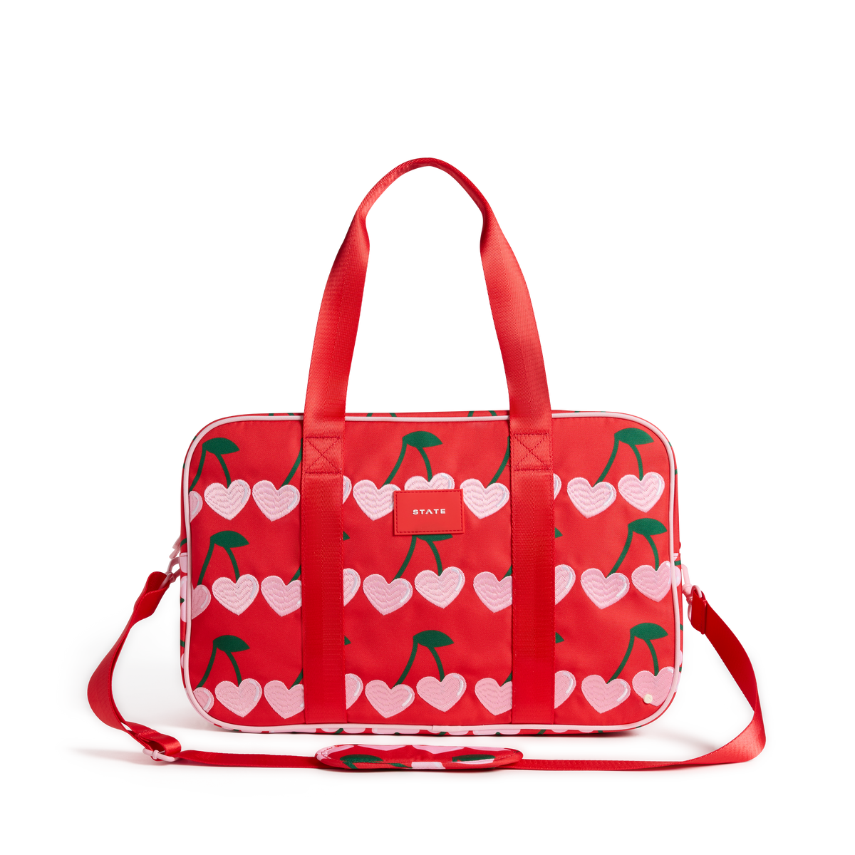 STATE Bags Rockaway Duffle Cherries Front View Click to Zoom