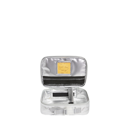 Image showing STATE Bags Rodgers Lunch Box Silver Interior
